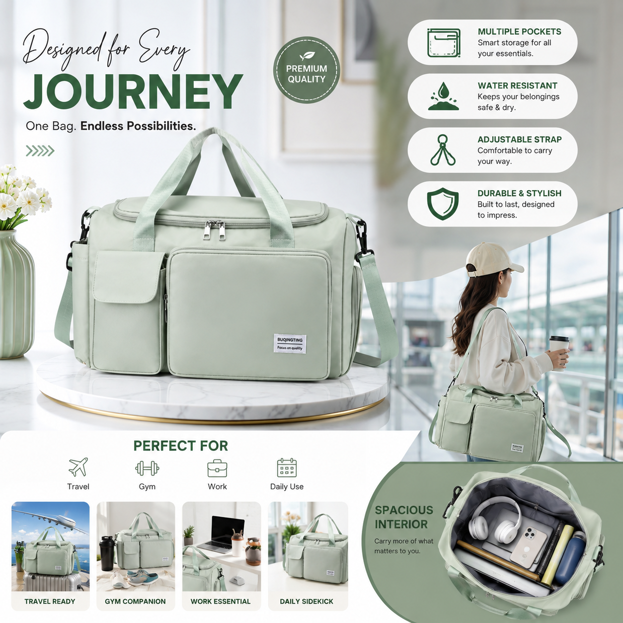 ✨HOT SELL 50% Off TODAY✨LIMITED OFFER🔥| TravelMate™ | Large Capacity Multi-Pocket Travel Bag
