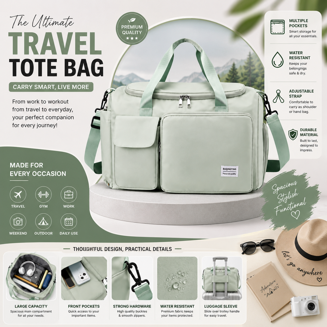 ✨HOT SELL 50% Off TODAY✨LIMITED OFFER🔥| TravelMate™ | Large Capacity Multi-Pocket Travel Bag