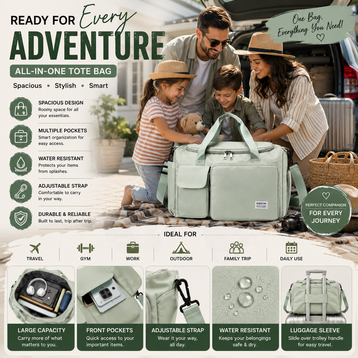 ✨HOT SELL 50% Off TODAY✨LIMITED OFFER🔥| TravelMate™ | Large Capacity Multi-Pocket Travel Bag
