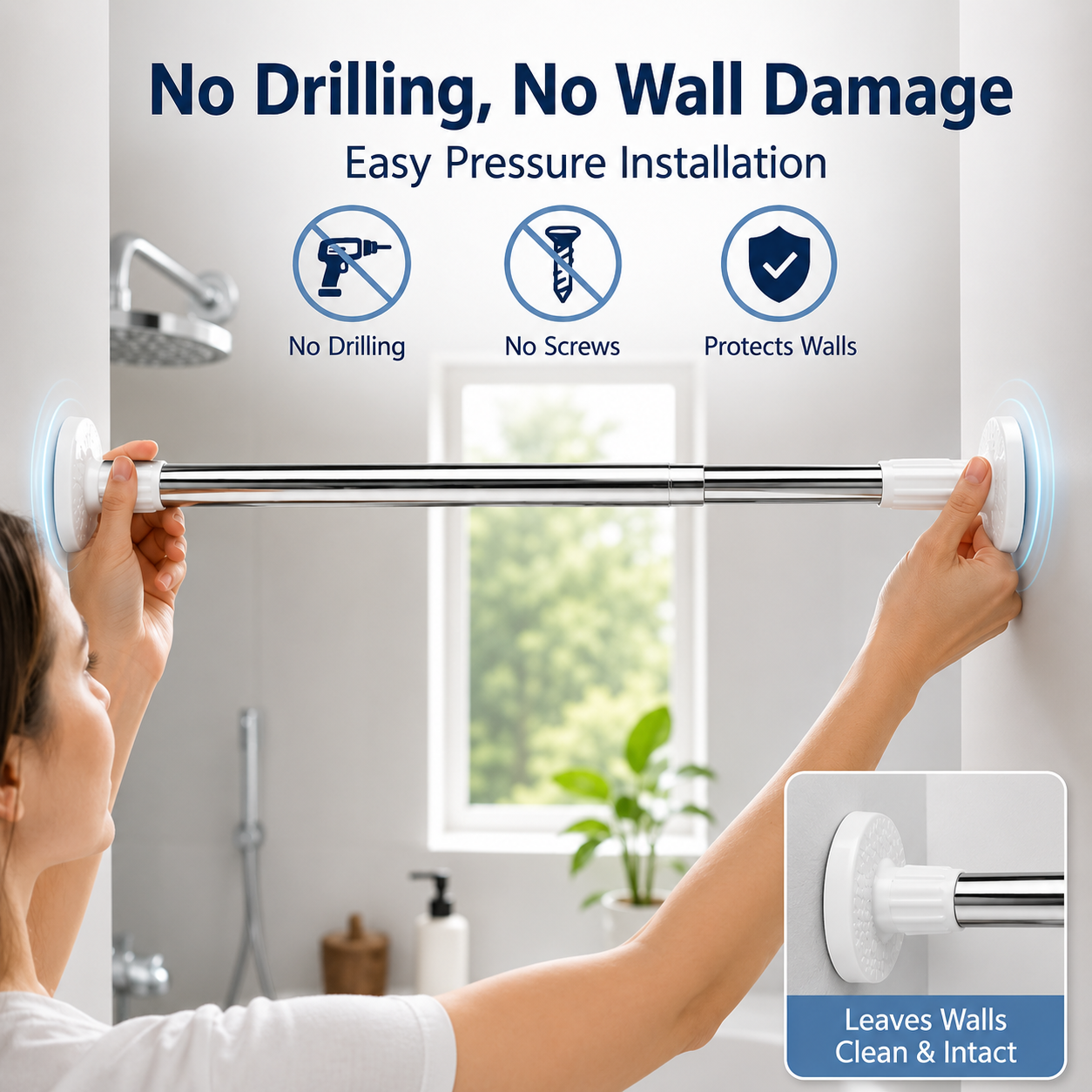 Drill-Free Length Adjustable Multipurpose Rod