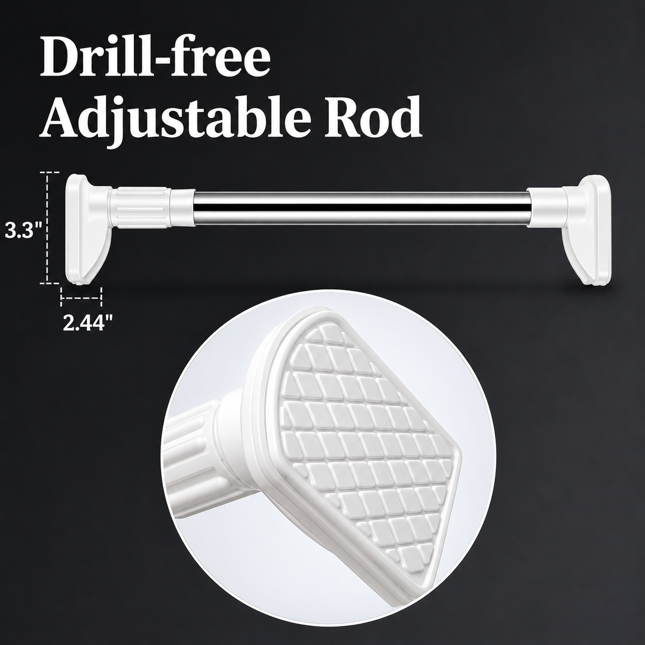 Drill-Free Length Adjustable Multipurpose Rod