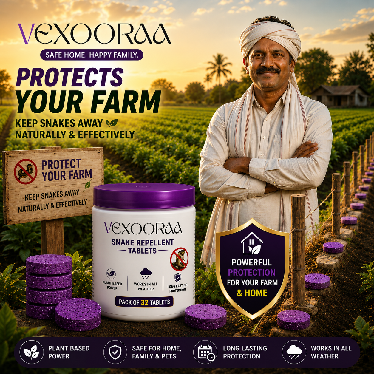 💥Powerful Protection Snake Repellent Tablets for Home, Farm & Garden | Instant Action Formula🔥Buy 1 Get 1 Free🔥