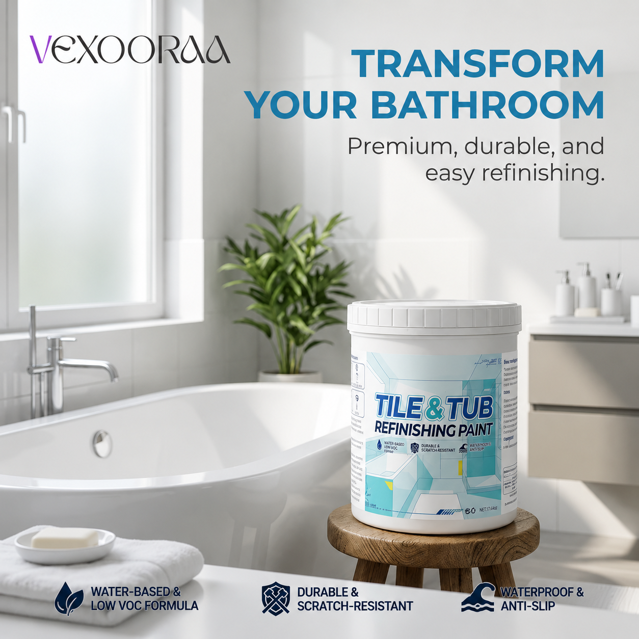 🔥 Vexooraa Tile & Tub Refinishing Paint 🎨 | BUY 1 GET 1 FREE 🎁 | Premium Bathroom & Kitchen Surface Makeover 🛁
