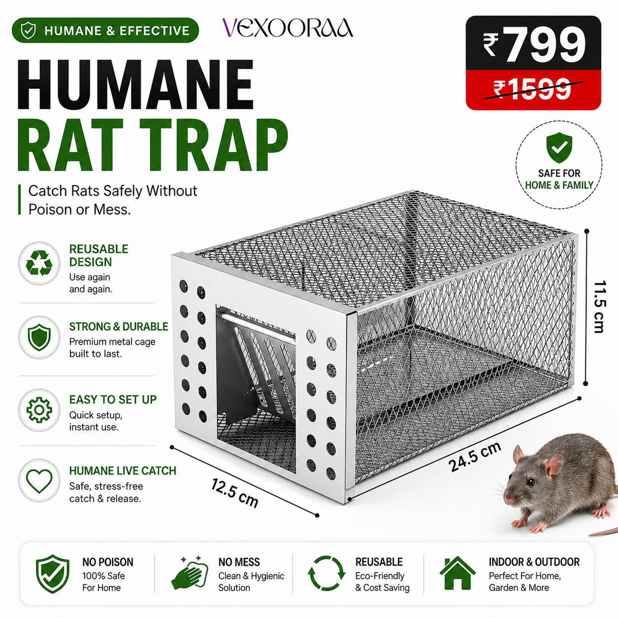 🥰HOT SALE 50% OFF🥰 Humane Live Catch & Release Mouse Trap 🐭