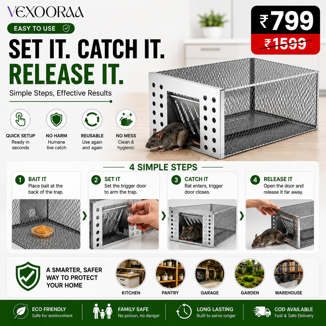🥰HOT SALE 50% OFF🥰 Humane Live Catch & Release Mouse Trap 🐭