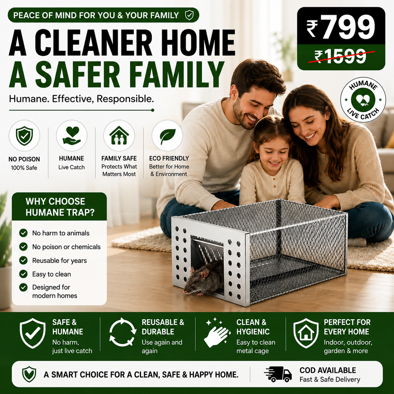 🥰HOT SALE 50% OFF🥰 Humane Live Catch & Release Mouse Trap 🐭