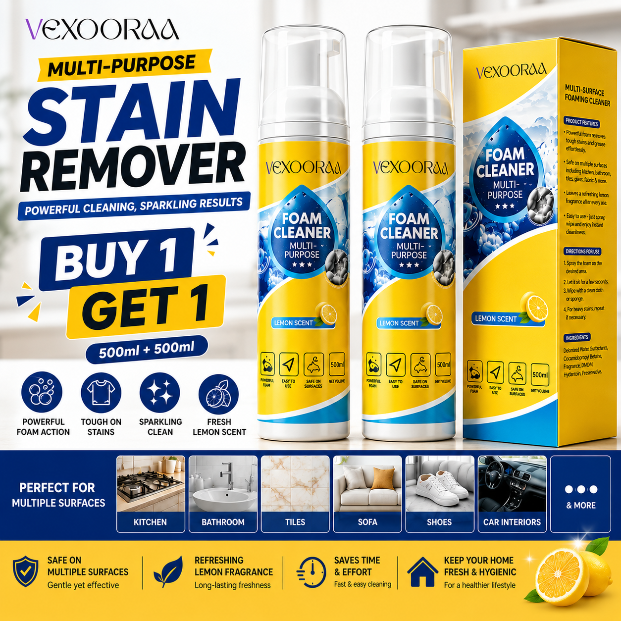 All in One Multi-Purpose Deep Oxalic Cleaning Spray BUY 1 GET 1 FREE
