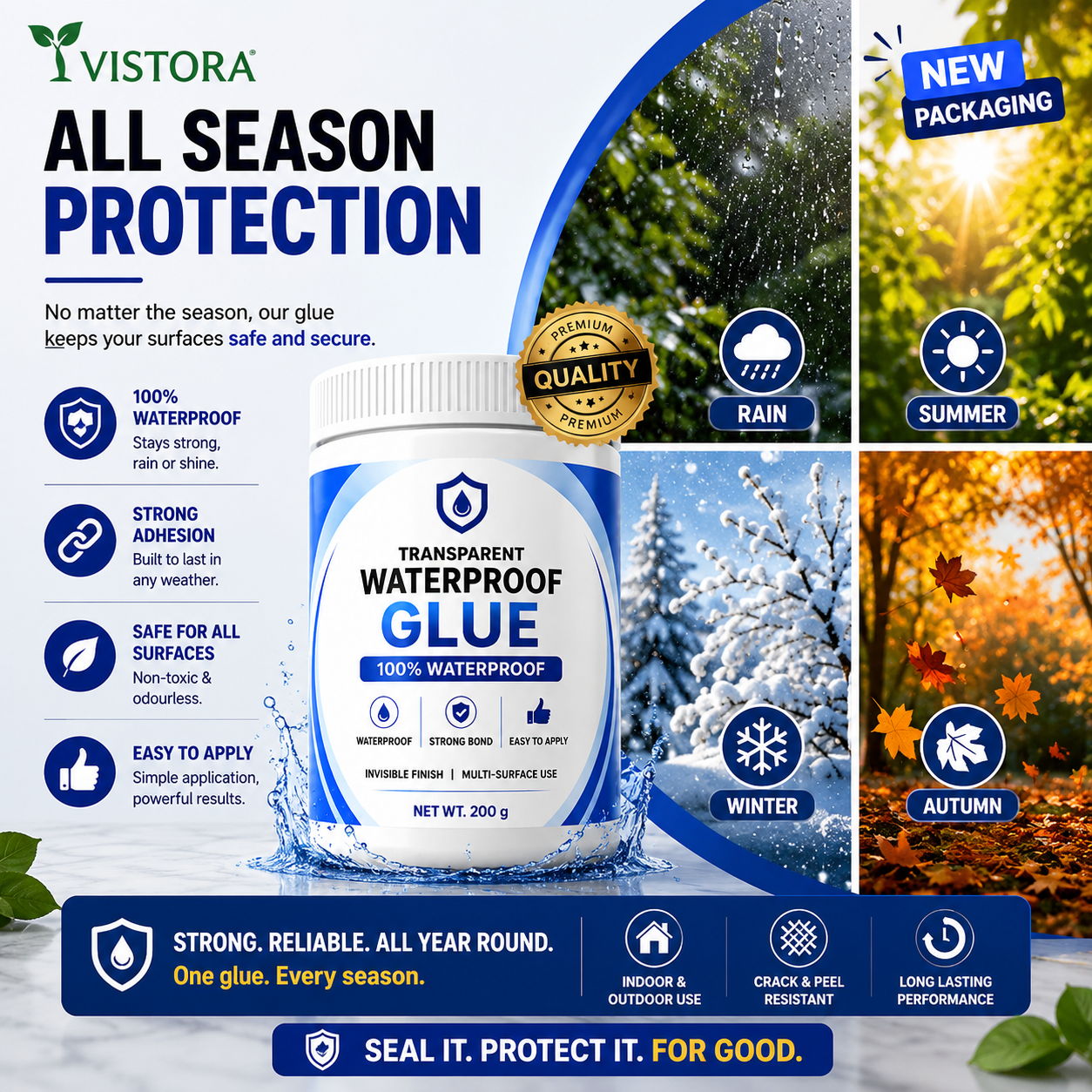 🔥Powerful Transparent Waterproof Glue (Buy 1 Get 1 Free) + Free Brush 🔥