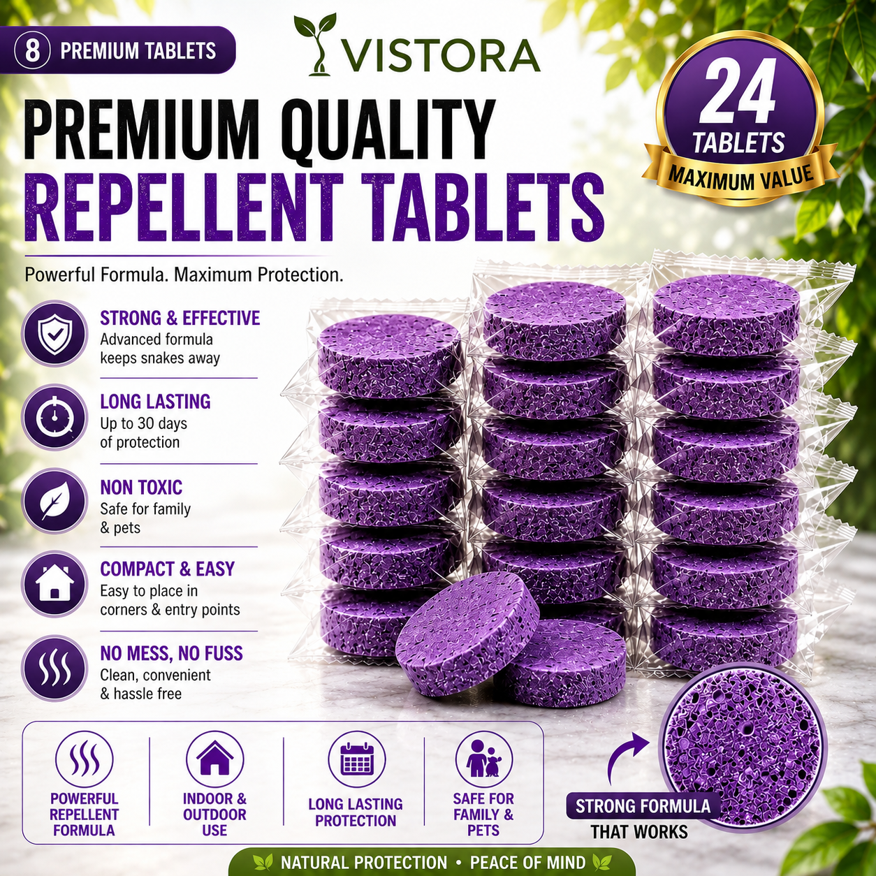 💥All-in-One Pest & Snake Protection Tablets | Instant Action Formula🔥Buy 1 Get 1 Free🔥1 Pack 24 Pcs