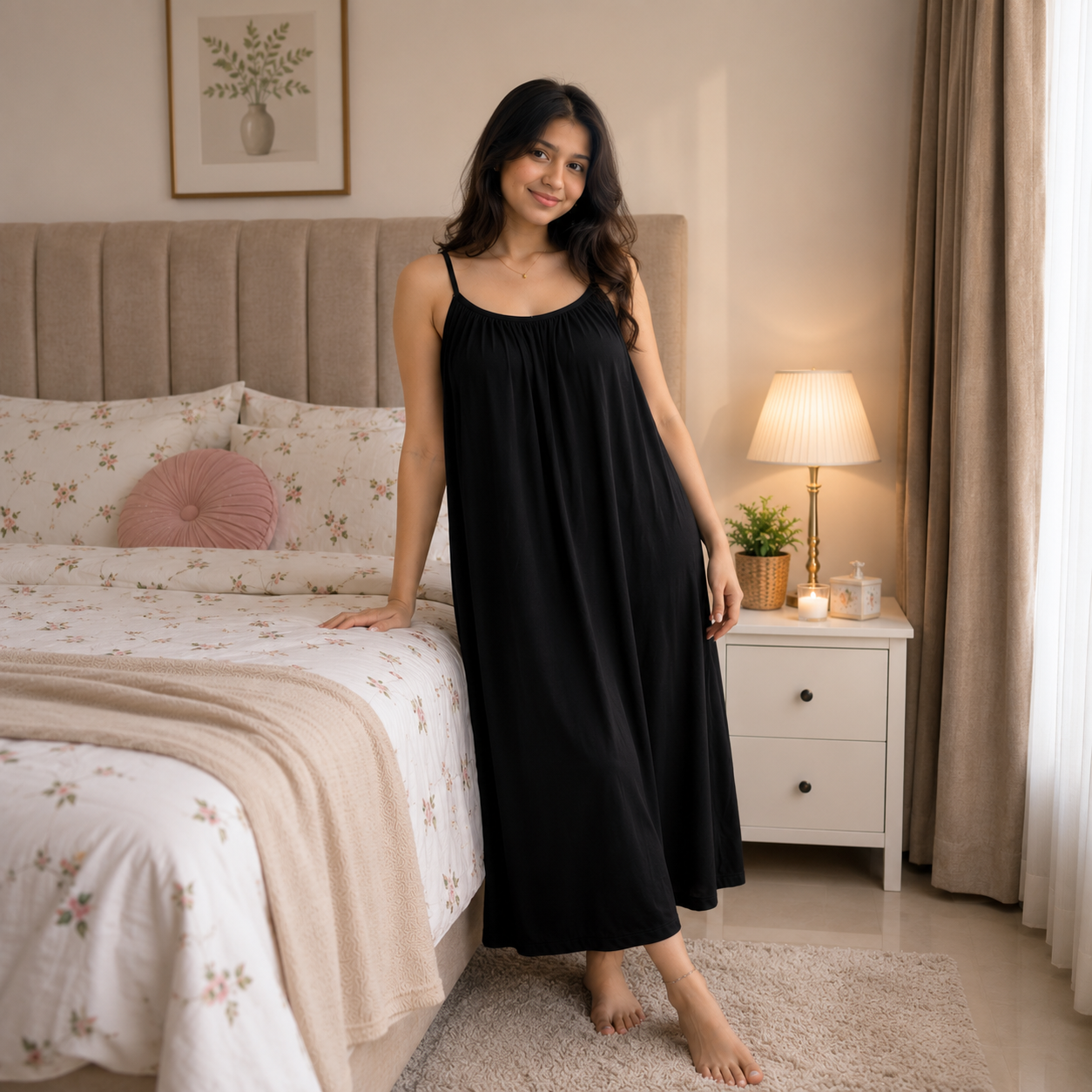 ✨HOT SELL 50% Off Today ✨ Women's Flowy Night Dress | Soft Sleeveless Lounge Maxi Dress👗