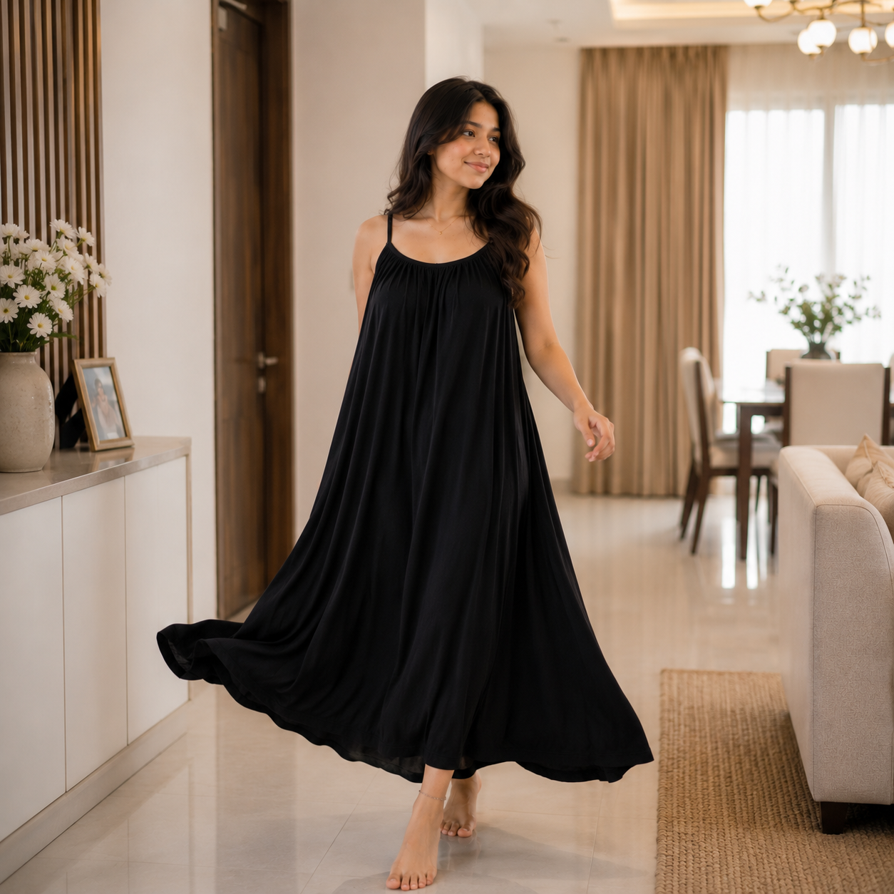✨HOT SELL 50% Off Today ✨ Women's Flowy Night Dress | Soft Sleeveless Lounge Maxi Dress👗