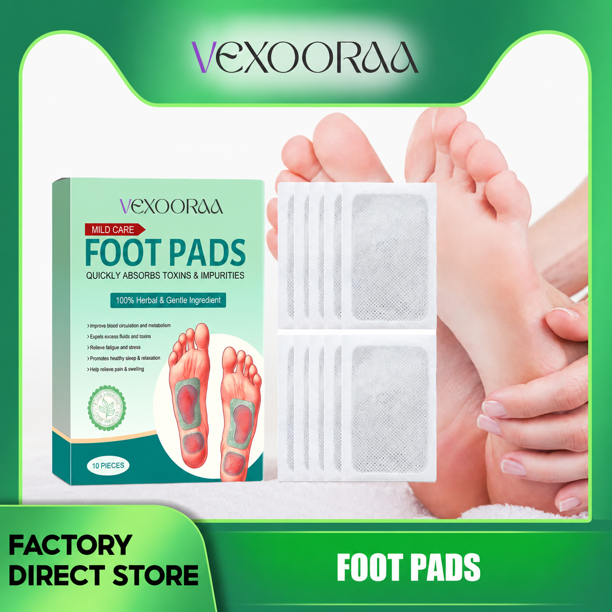 ✨HOT SELL 57% Off TODAY✨ 100% Herbal & Gentle Ingredient Detox Foot Pads