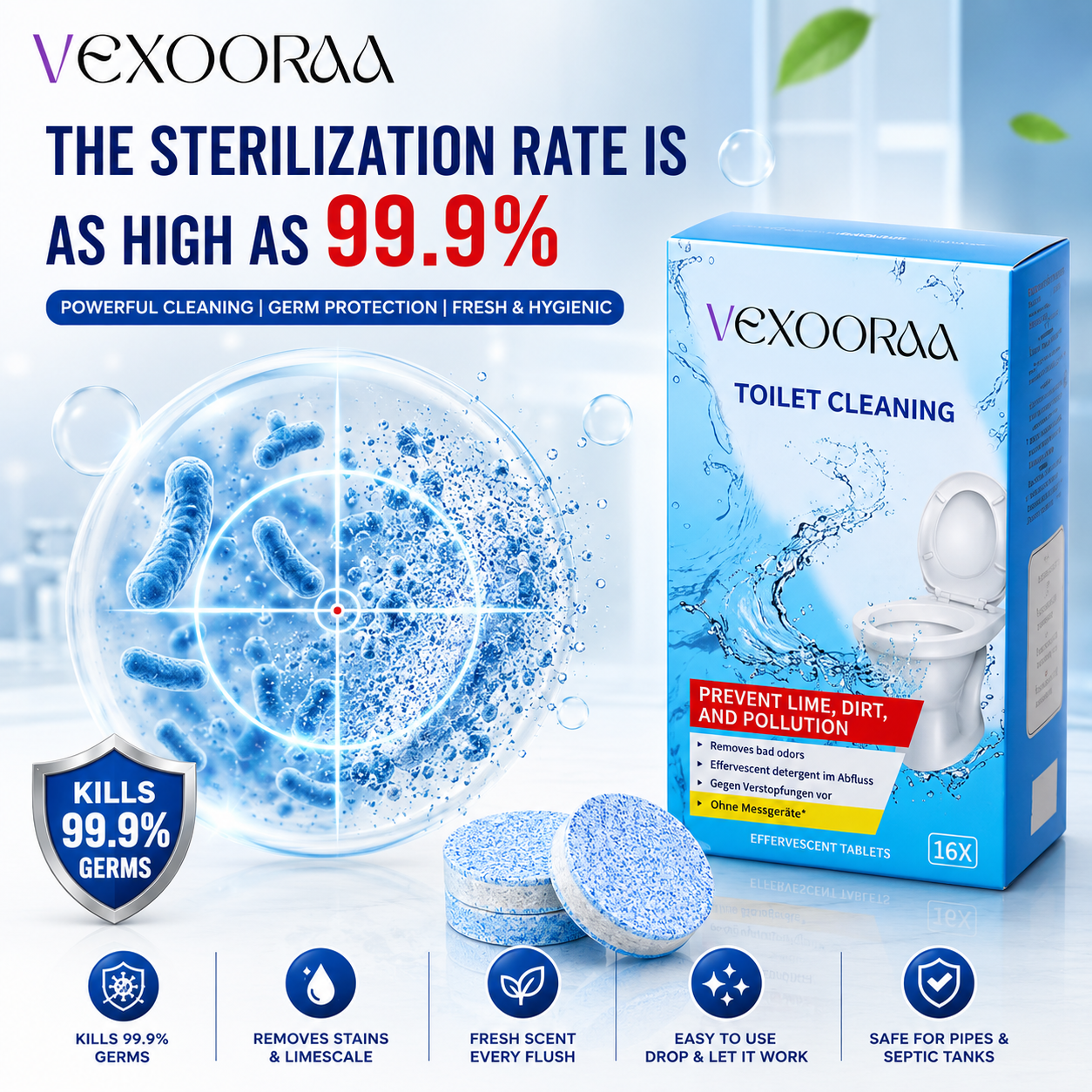 ✨HOT SELL 50% Off TODAY✨ BUY 1 GET 1 FREE ✨ LIMITED OFFER 🔥 Premium Toilet Cleaning Effervescent Tablets