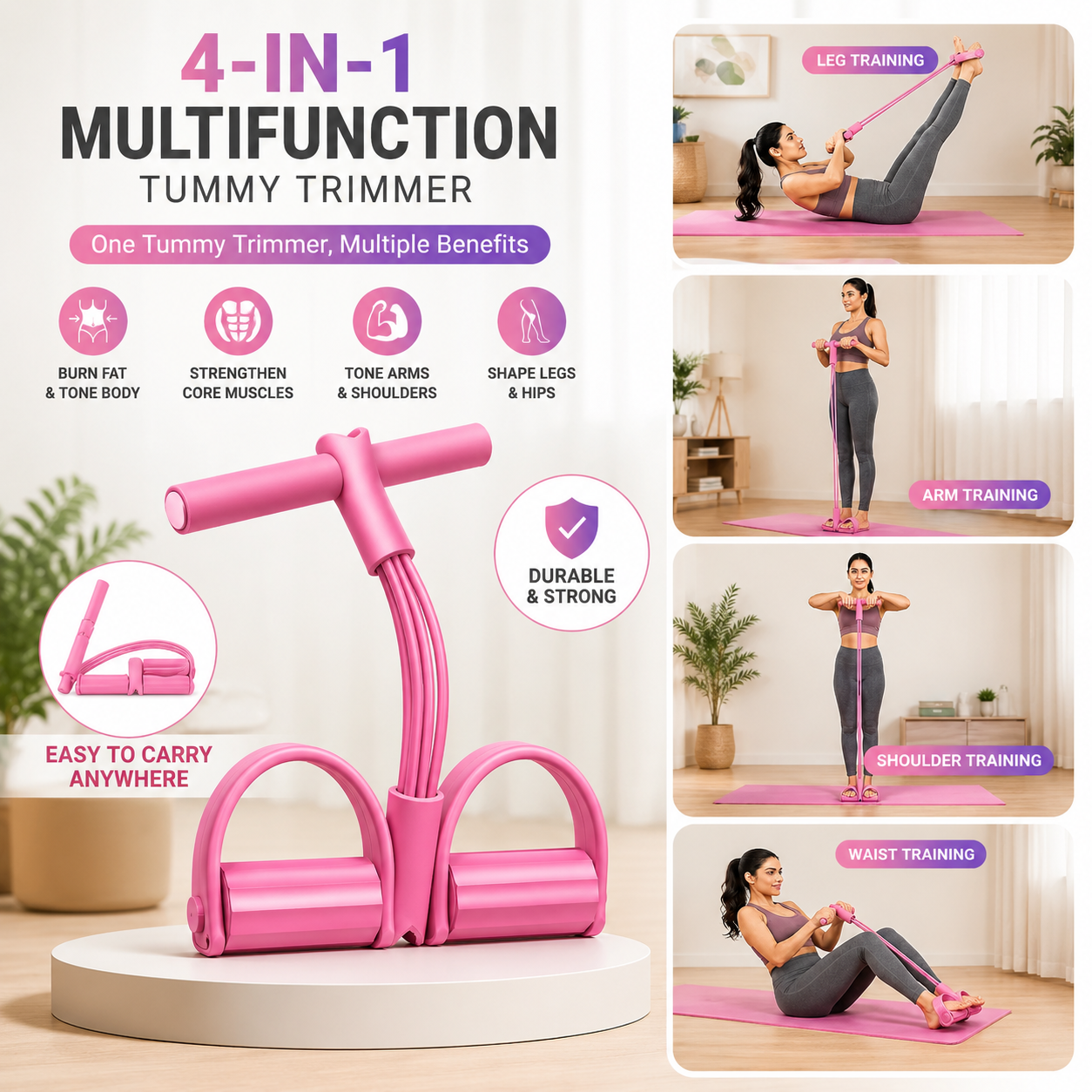 ✨HOT SELL 50% Off TODAY✨LIMITED OFFER 🔥Pull Reducer Yoga Pedal Puller Resistance Bands (4-Tube)