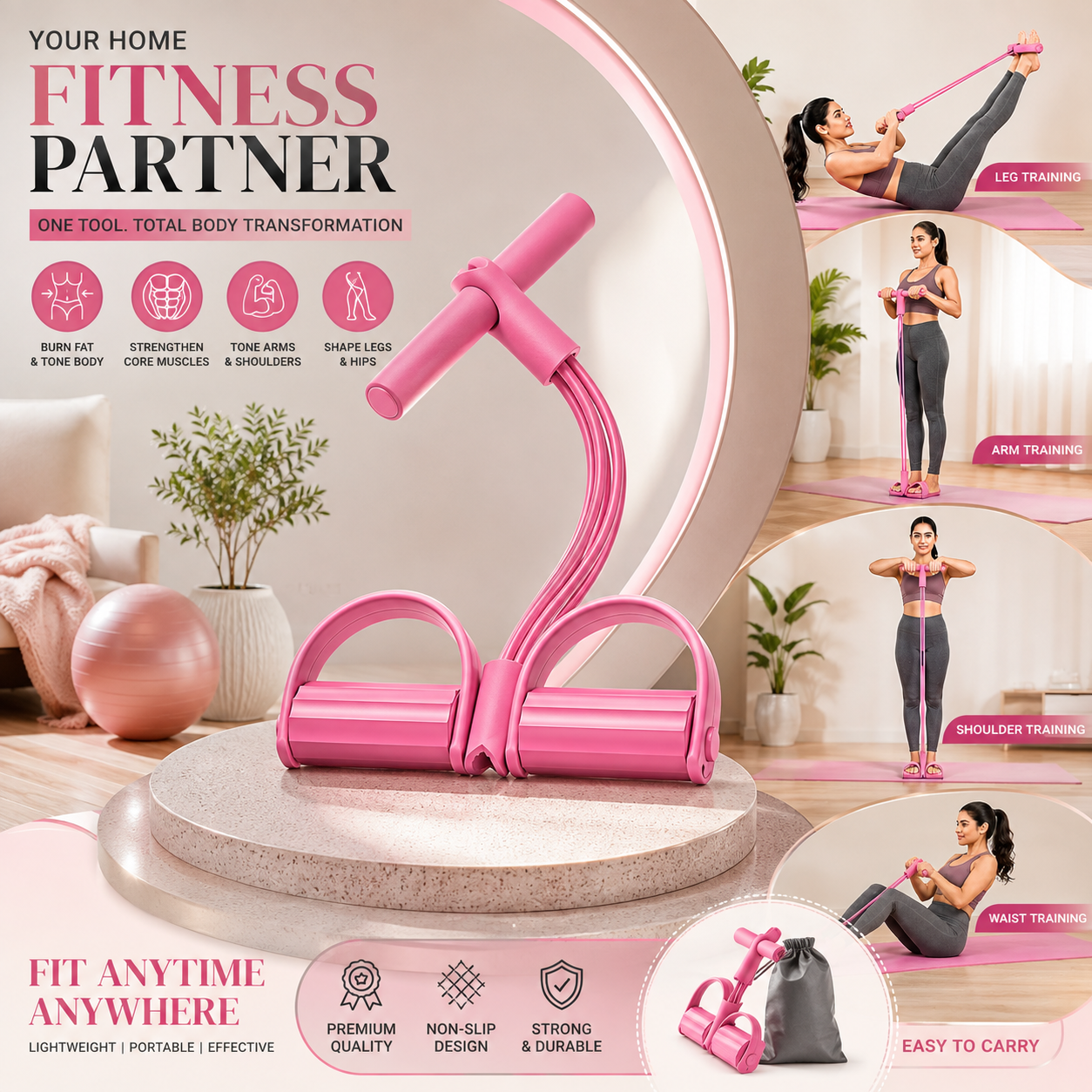 ✨HOT SELL 50% Off TODAY✨LIMITED OFFER 🔥Pull Reducer Yoga Pedal Puller Resistance Bands (4-Tube)