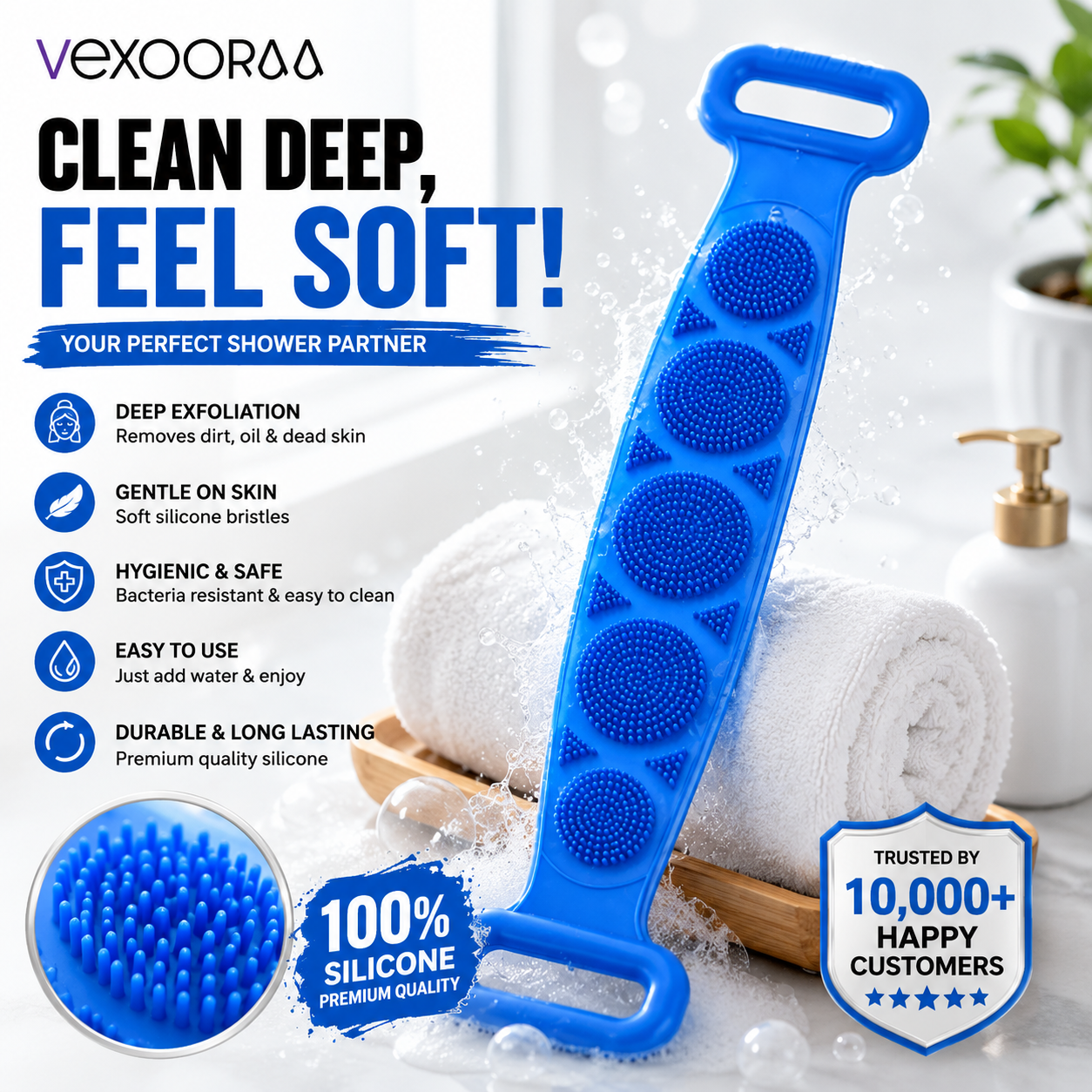 ✨HOT SELL✨ Premium Silicone Bath Brush 🎁 PACK OF 2🎁