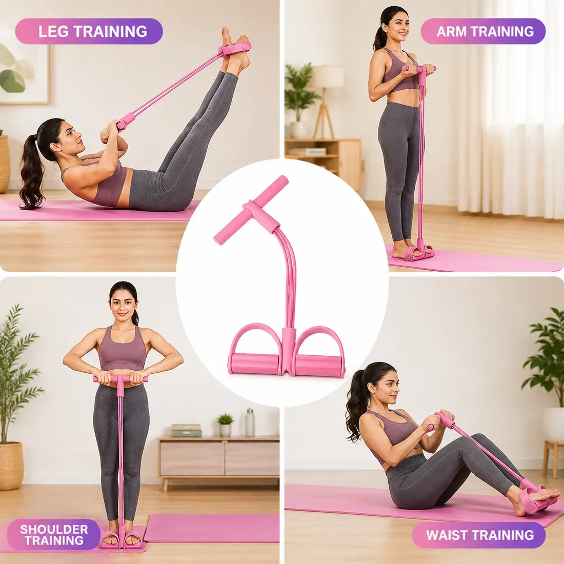 ✨HOT SELL 50% Off TODAY✨LIMITED OFFER 🔥Pull Reducer Yoga Pedal Puller Resistance Bands (4-Tube)