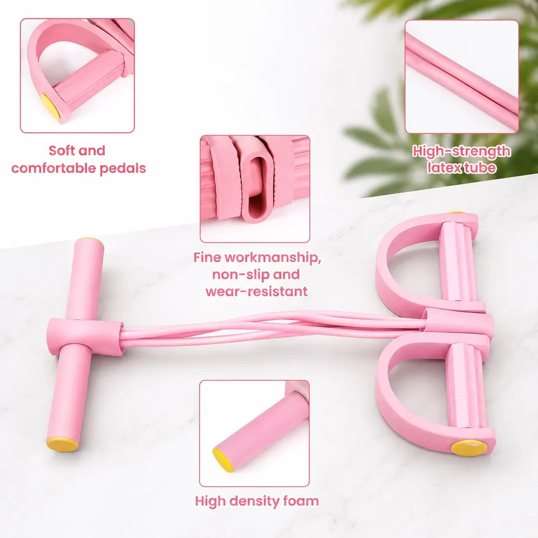 ✨HOT SELL 50% Off TODAY✨LIMITED OFFER 🔥Pull Reducer Yoga Pedal Puller Resistance Bands (4-Tube)