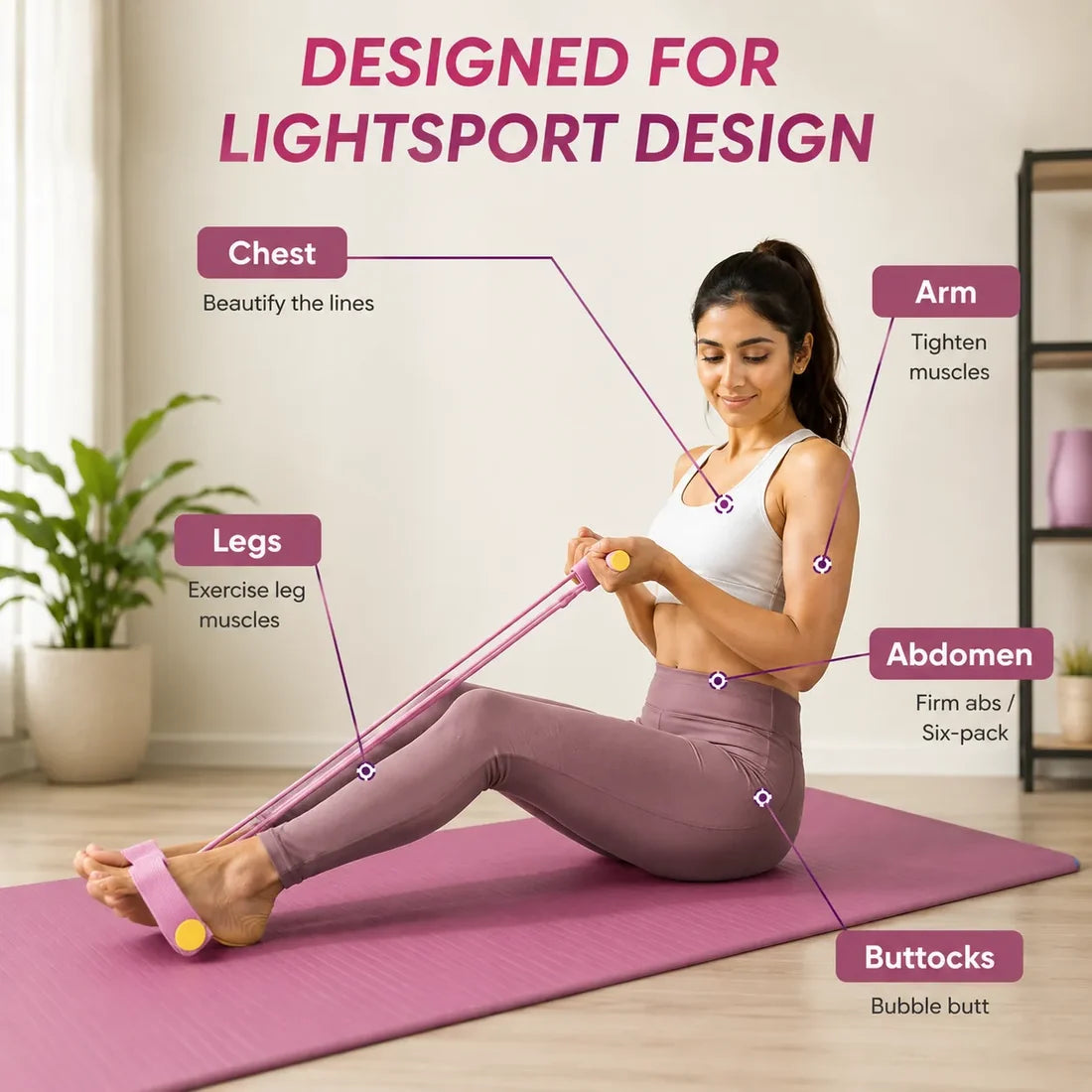 ✨HOT SELL 50% Off TODAY✨LIMITED OFFER 🔥Pull Reducer Yoga Pedal Puller Resistance Bands (4-Tube)
