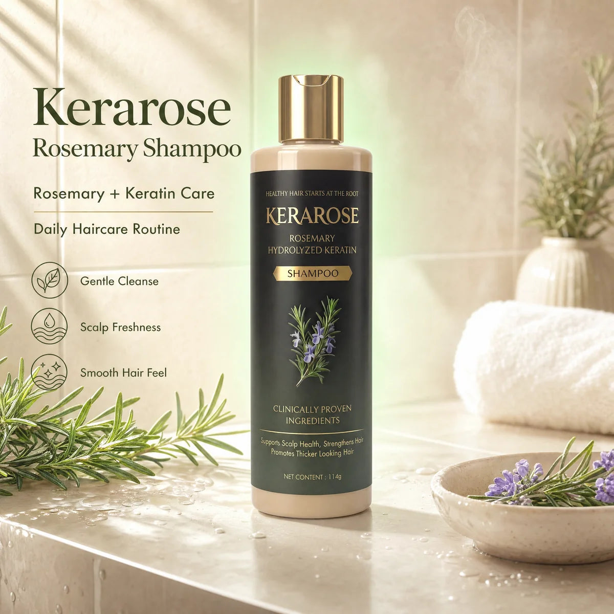 ✨HOT SELL 50% Off TODAY✨ BUY 1 GET 1 FREE ✨ LIMITED OFFER❄️💆| Kerarose Rosemary Shampoo For Hair Growth