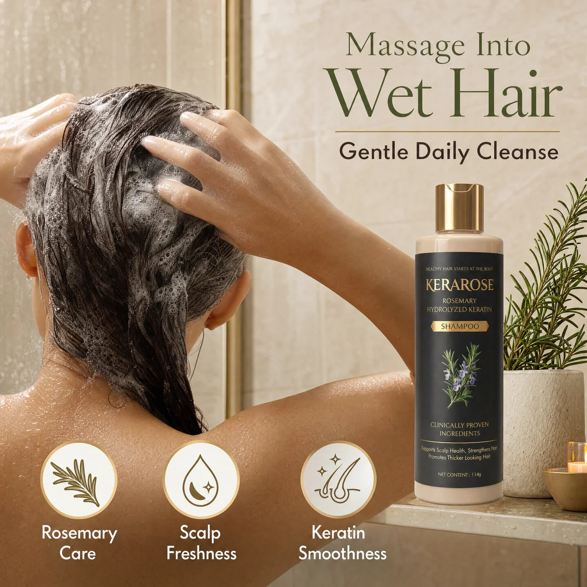 ✨HOT SELL 50% Off TODAY✨ BUY 1 GET 1 FREE ✨ LIMITED OFFER❄️💆| Kerarose Rosemary Shampoo For Hair Growth