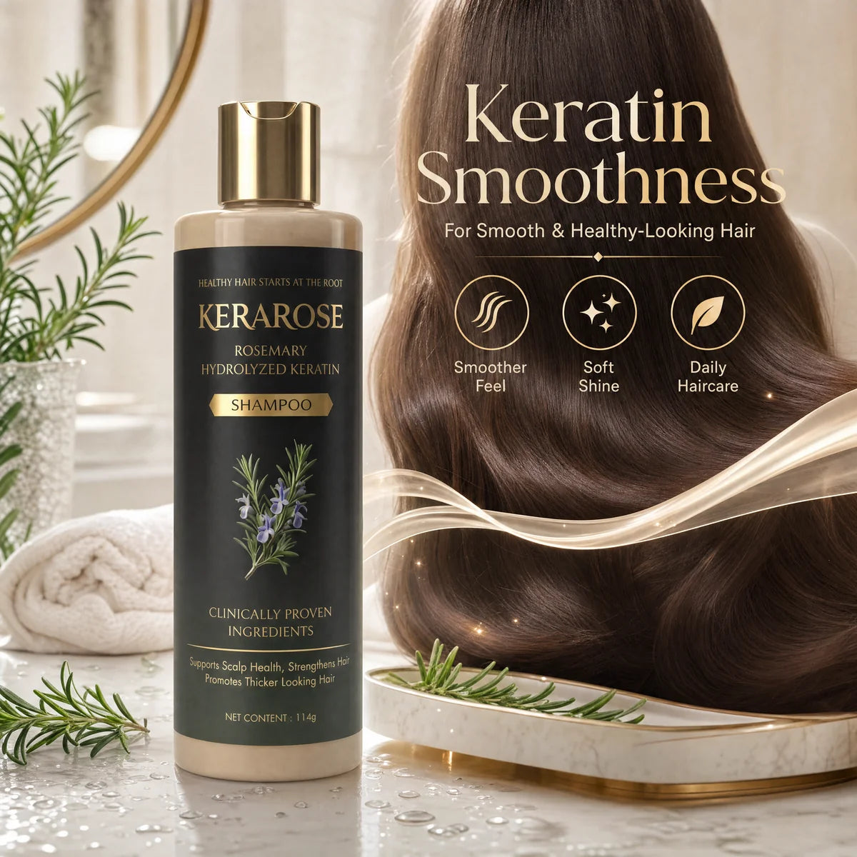 ✨HOT SELL 50% Off TODAY✨ BUY 1 GET 1 FREE ✨ LIMITED OFFER❄️💆| Kerarose Rosemary Shampoo For Hair Growth