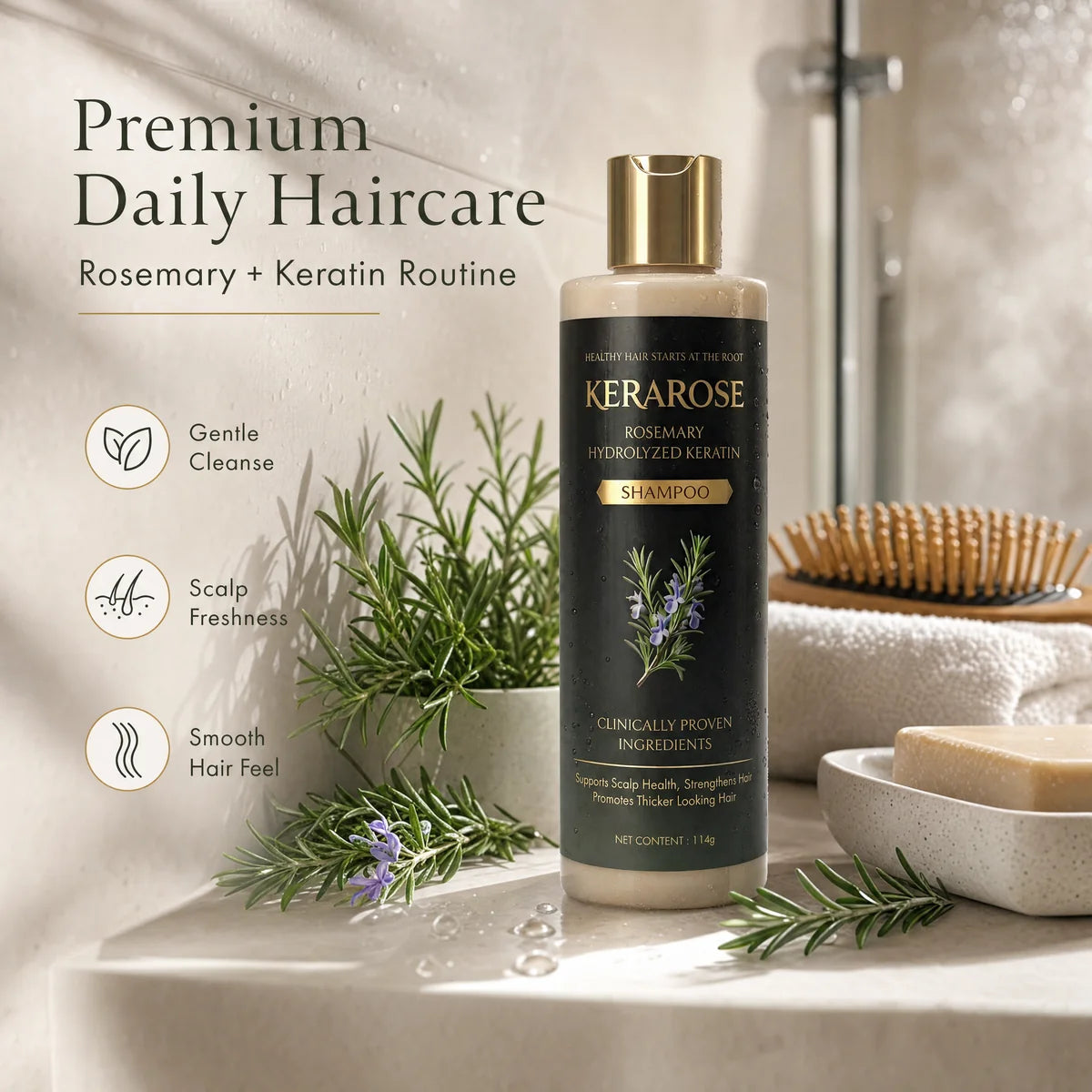 ✨HOT SELL 50% Off TODAY✨ BUY 1 GET 1 FREE ✨ LIMITED OFFER❄️💆| Kerarose Rosemary Shampoo For Hair Growth
