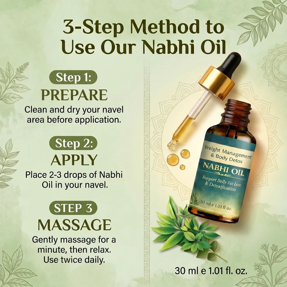 ✨HOT SELL 60% Off TODAY✨LIMITED OFFER🔥| Weight Management and Body Detox Nabhi Oil (100% Ayurvedic)